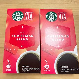Starbucks Coffee - スターバックス ヴィア クリスマス ブレンド 12本入り　2箱　送料込‼️