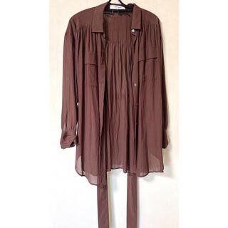 Her lip to - Cotton-blend Voile Sheer Shirt cocoaの通販 by 彡 ...