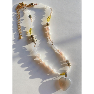 アメリヴィンテージ(Ameri VINTAGE)のno.111新作　Heart beads necklace 韓国風(ネックレス)
