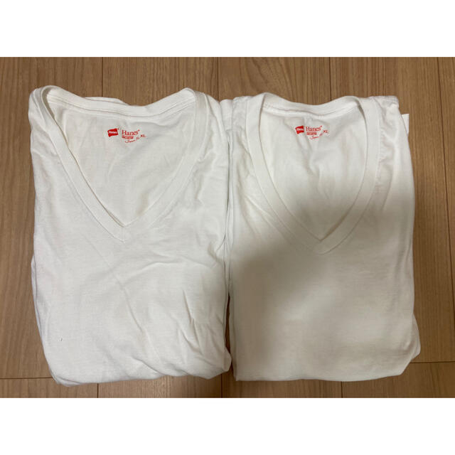 Hanes - ヘインズ ジャパンフィット Vネック 2枚組 白 Tシャツ XLの通販 by b's shop｜ヘインズならラクマ