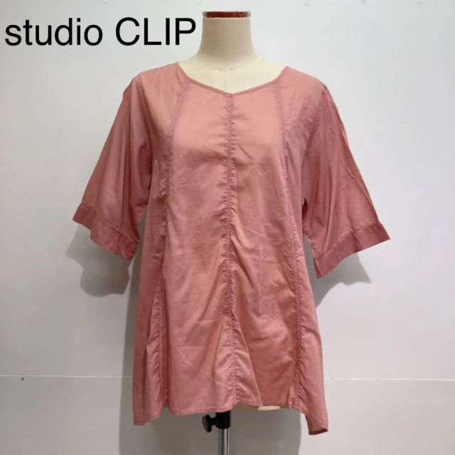 studio CLIP コットンチュニック　半袖ブラウス レディースのトップス(シャツ/ブラウス(半袖/袖なし))の商品写真