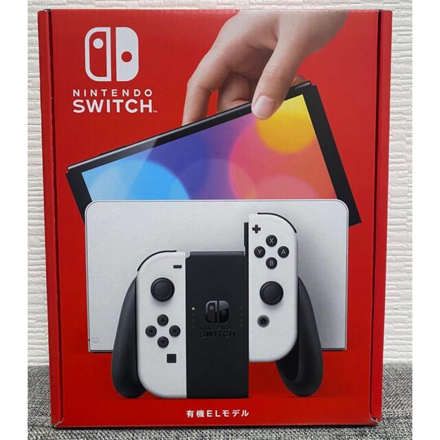 Nintendo Switch(ニンテンドースイッチ)の【新品　匿名配送】ニンテンドースイッチ 有機ELモデル ホワイト エンタメ/ホビーのゲームソフト/ゲーム機本体(家庭用ゲーム機本体)の商品写真