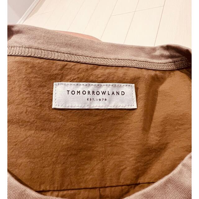 TOMORROWLAND(トゥモローランド)のTomorrowland 切り替えカットソー　ベージュ メンズのトップス(Tシャツ/カットソー(半袖/袖なし))の商品写真