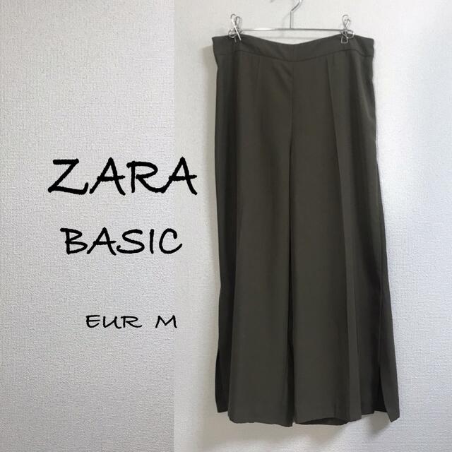 ZARA(ザラ)の♢ nana様専用 ZARA BASIカーキ サイドスリット入 サラサEUR M レディースのパンツ(クロップドパンツ)の商品写真