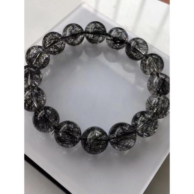 ⭐︎【天然】ブラックルチルクォーツ ブレスレット 13.2mm