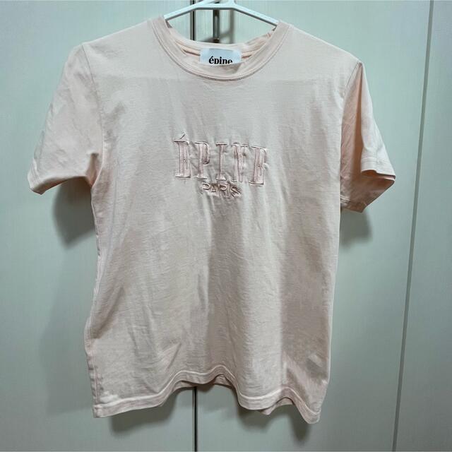 épine(エピヌ)のepine エピヌ ピンク ベビーピンク パリス Tシャツ レディースのトップス(Tシャツ(半袖/袖なし))の商品写真