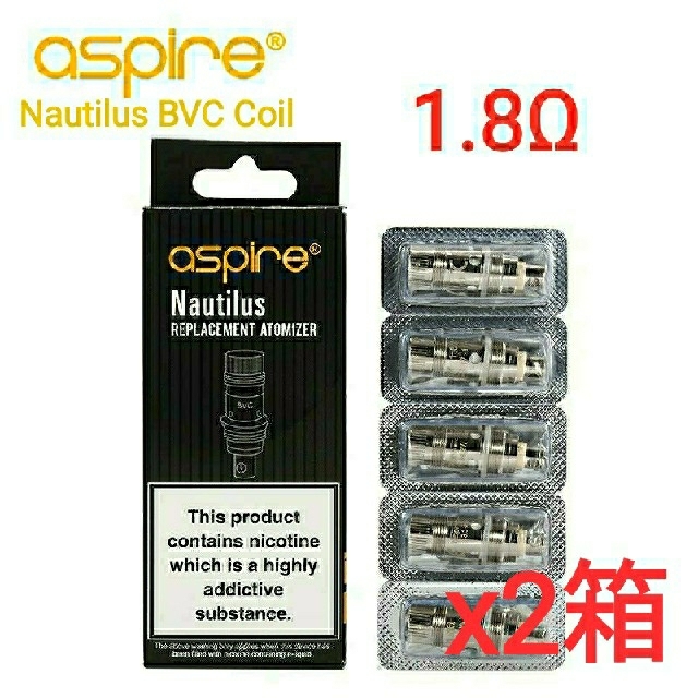 ノーチラス BVC コイル 1.8Ω 2箱 電子タバコ triton mini