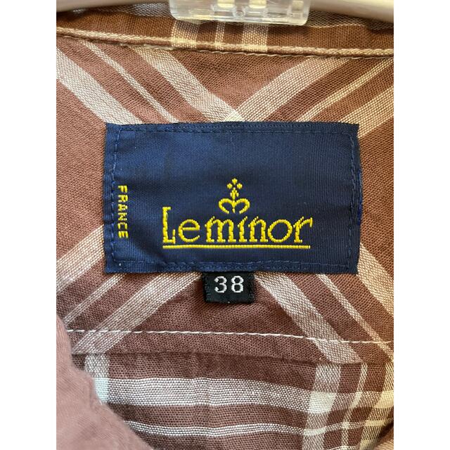 LEMINOR(ルミノール)のLeminor チェック　ワンピース  羽織り　38 日本製 レディースのワンピース(ひざ丈ワンピース)の商品写真
