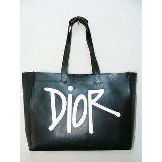 ディオール(Dior)のDiorSTUSSYディオールステューシーコラボロゴパッチレザー革トートバッグ鞄(トートバッグ)