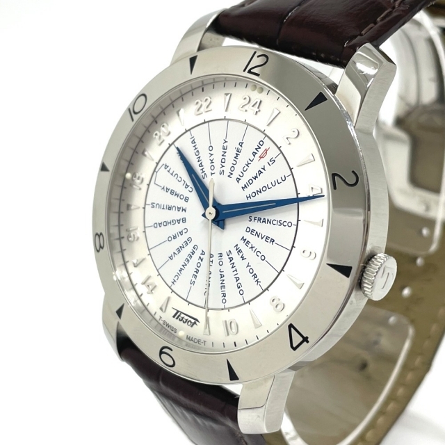 TISSOT - ティソ ヘリテージ ワールドタイマー COSC 160周年記念 自動巻き 腕時計