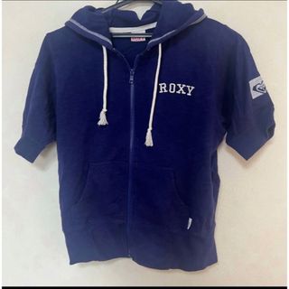 ロキシー(Roxy)の半袖 パーカー ブルー 青 ネイビー(パーカー)