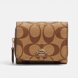 コーチ(COACH)のコーチ　スモール トライフォールド ウォレット シグネチャー キャンバス(財布)