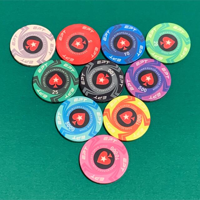 EPT セラミックポーカーチップ カジノチップ 300枚の通販 by 龍三's ...