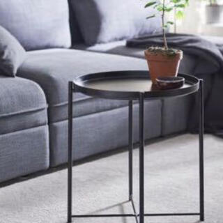 イケア(IKEA)のIKEA イケア GLADOM グラドム トレイテーブル　ブラック (コーヒーテーブル/サイドテーブル)