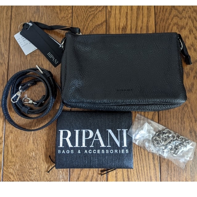 RIPANI 本皮型押しミニショルダーバッグです