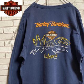 ハーレーダビッドソン(Harley Davidson)の90s 古着 ハーレーダビッドソン バックプリント ビッグシルエット ゆるだぼ(Tシャツ/カットソー(七分/長袖))