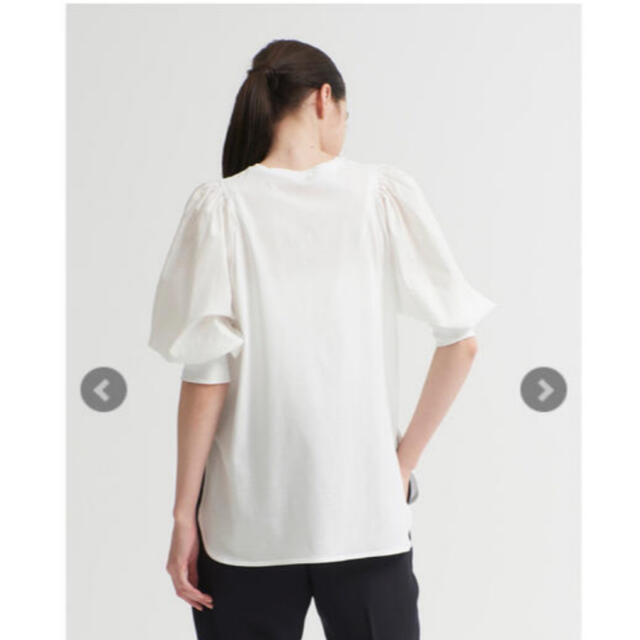 100％本物 バルーンハーフスリーブカットソー【2022SM】ホワイト Tシャツ/カットソー(半袖/袖なし)