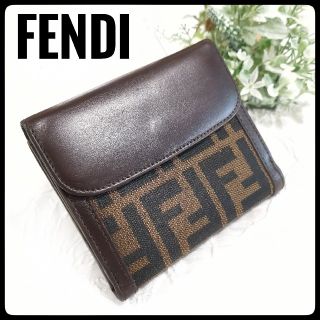 フェンディ(FENDI)のFENDI フェンディ ズッカ キャンバス ブラウン 二つ折り財布  (折り財布)