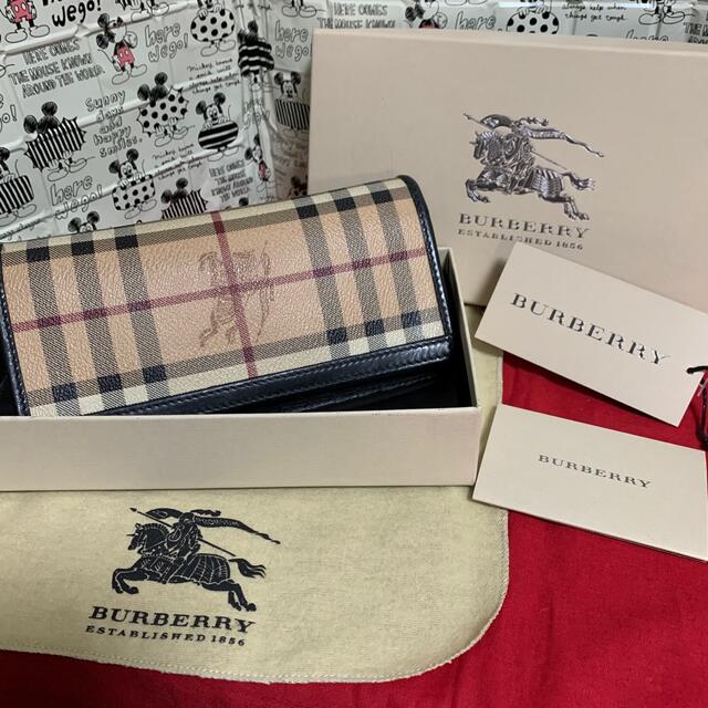 BURBERRY(バーバリー)のBurberry バーバリー二つ折り長財布 ノバチェック　レザー　ブラック メンズのファッション小物(長財布)の商品写真