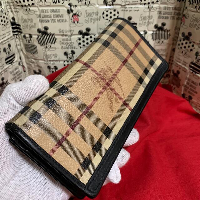 BURBERRY(バーバリー)のBurberry バーバリー二つ折り長財布 ノバチェック　レザー　ブラック メンズのファッション小物(長財布)の商品写真