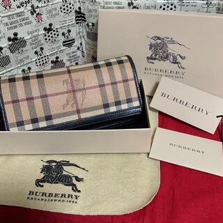 バーバリー(BURBERRY)のBurberry バーバリー二つ折り長財布 ノバチェック　レザー　ブラック(長財布)