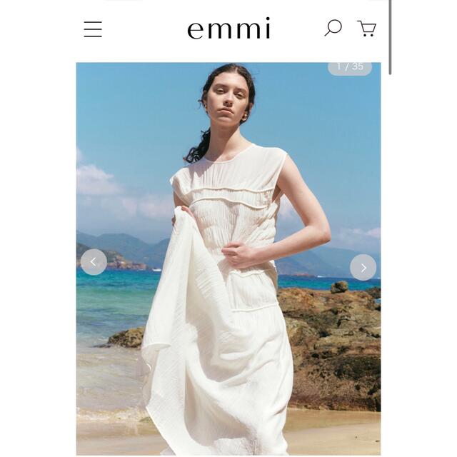 新品タグ付未着用】emmi ♥ ナイロンギャザーワンピース - www