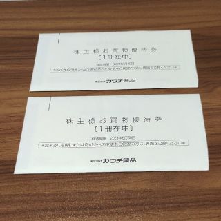 カワチ薬品 株主優待券10000円分（500円券 X 10枚綴りX2冊(ショッピング)