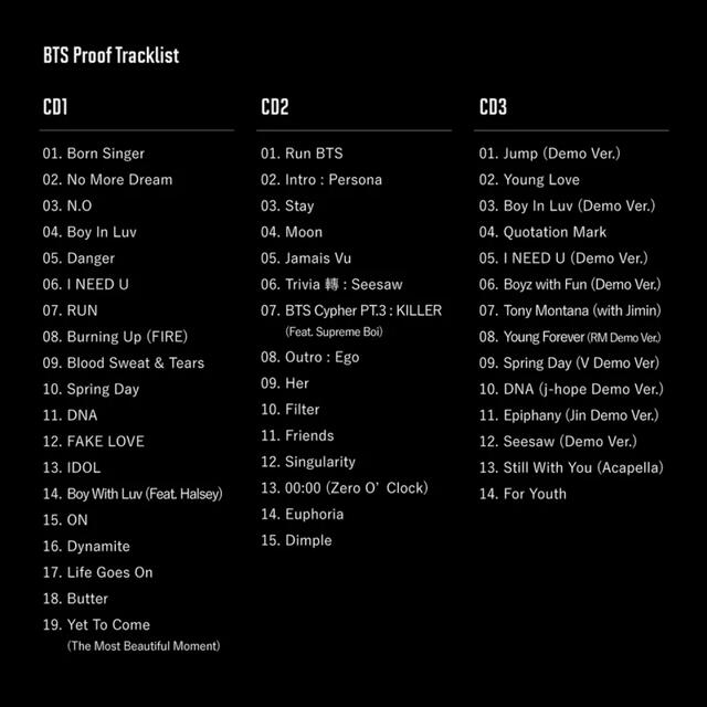 防弾少年団(BTS)(ボウダンショウネンダン)のBTS PROOF CD コンパクトエディション エンタメ/ホビーのCD(K-POP/アジア)の商品写真