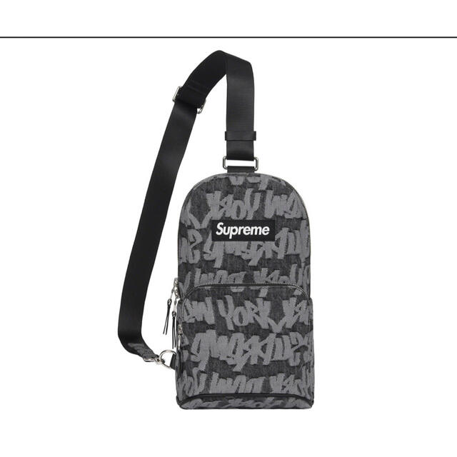 Supreme fat tip jacquard denim sling bagショルダーバッグ