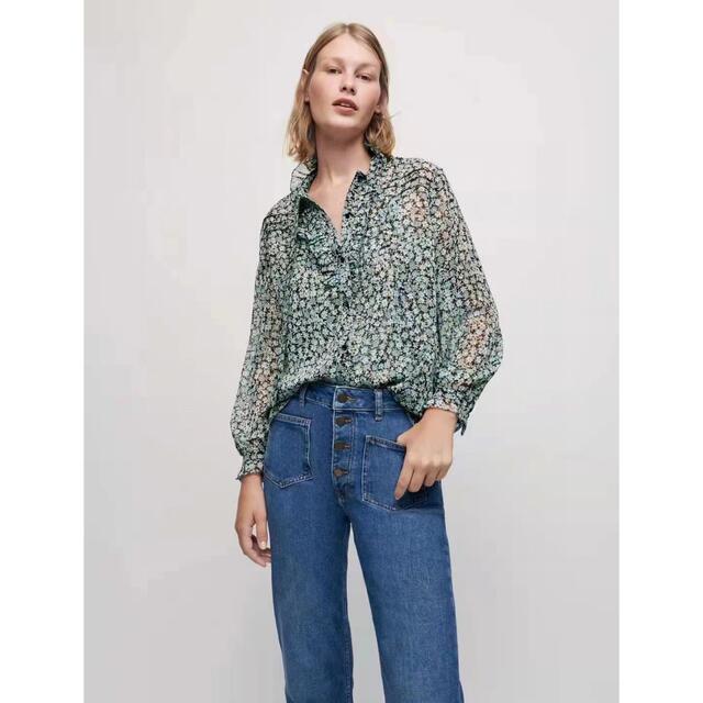 maje - ❤️maje2022新作 新品 グリーン 花柄ブラウス 2点セット綺麗