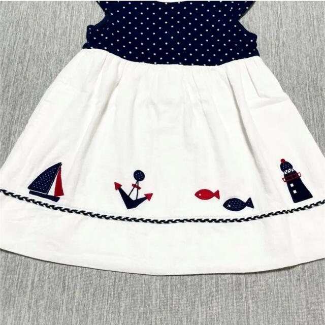 familiar - 【超美品】familiar ワンピース 80 ファミリア マリンの familiar - 【超美品】familiar ワンピース 80 ファミリア マリンの