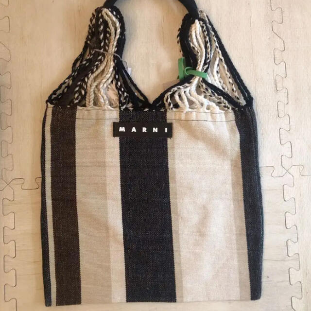 新品☆ハンモックバッグ MARNI marni マルニ アイボリーブルー www ...