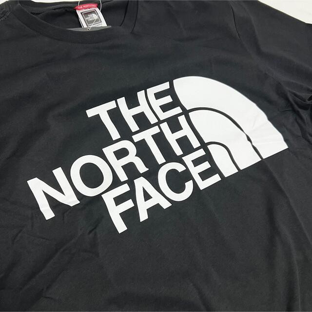 THE NORTH FACE(ザノースフェイス)の海外限定 ノースフェイス ロンＴ ビッグロゴ 長袖 Tシャツ ロゴT 黒 M メンズのトップス(Tシャツ/カットソー(七分/長袖))の商品写真