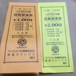 マイスカイ交通(株) 京成タウンバス回数券の通販｜ラクマ
