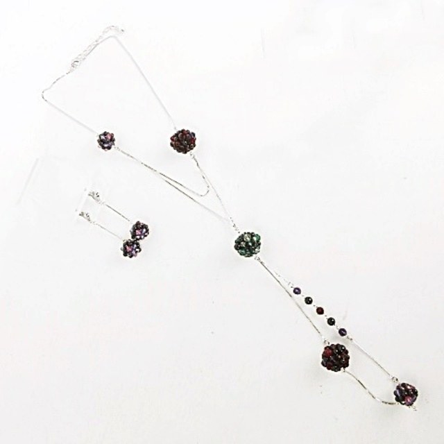 SWAROVSKI - ネックレス&イヤリングセット ペンダント ボールビーズ×ベネチアンチェーンWYの通販 by ベクトル ラクマ店|スワロフスキーならラクマ