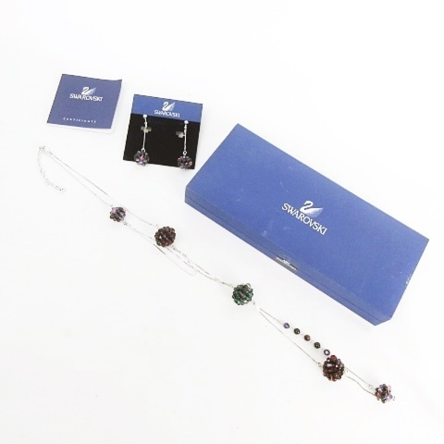 SWAROVSKI - ネックレス&イヤリングセット ペンダント ボールビーズ×ベネチアンチェーンWYの通販 by ベクトル ラクマ店|スワロフスキーならラクマ