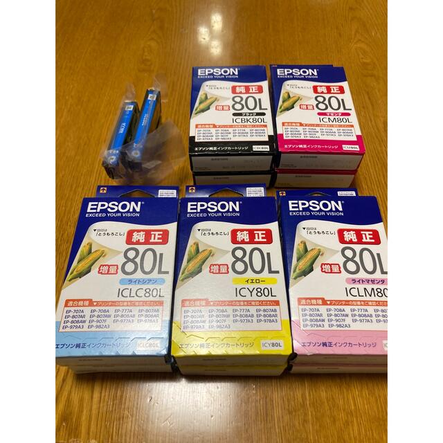 EPSON とうもろこし　純正　IC6CL80L  6色セット×2セット