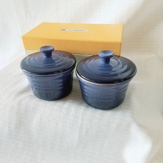 ルクルーゼ(LE CREUSET)の新品未使用品★ル・クルーゼミニココットラムカンS2個セット(食器)