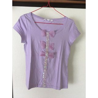 バービー(Barbie)のバービー リボン付き Tシャツ 新品未使用(Tシャツ(半袖/袖なし))