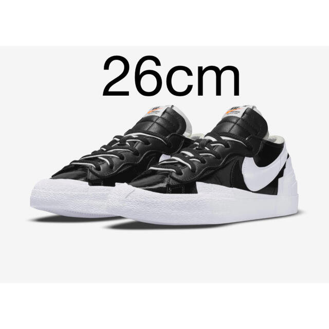 NIKE(ナイキ)のsacai nike blazer low black 26cm us8 メンズの靴/シューズ(スニーカー)の商品写真