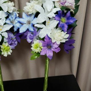 お供え花　クレマチスお花のみ一対　造花