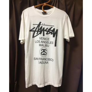 ステューシー(STUSSY)のステューシー   Tシャツ　Mサイズ　白(Tシャツ/カットソー(半袖/袖なし))