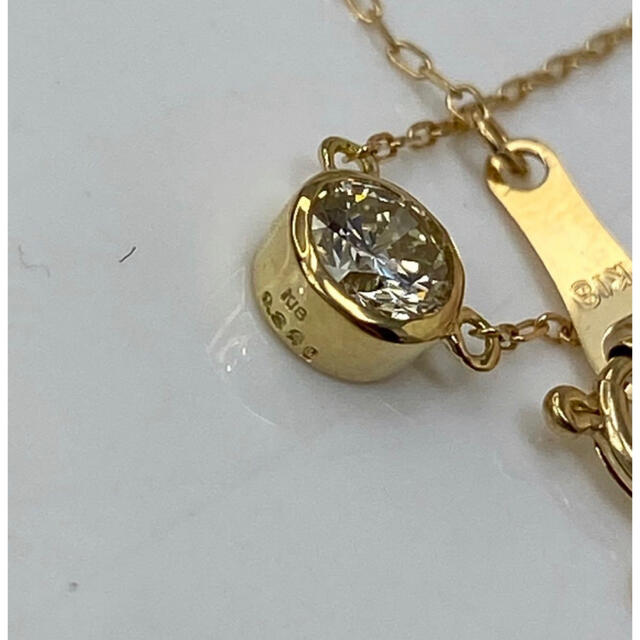 男女兼用 k18YG AU750 18金 天然ブラックダイヤモンド 0.38ct プチ