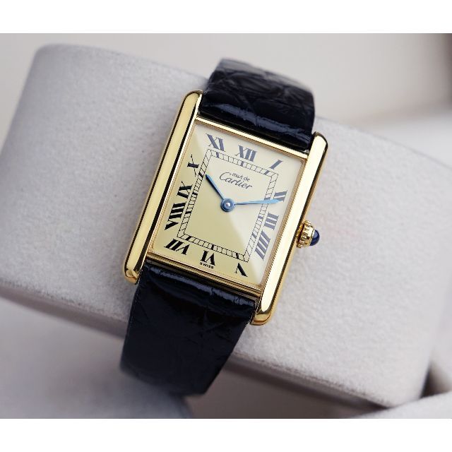 美品 カルティエ マスト タンク アイボリー ローマン LM Cartier