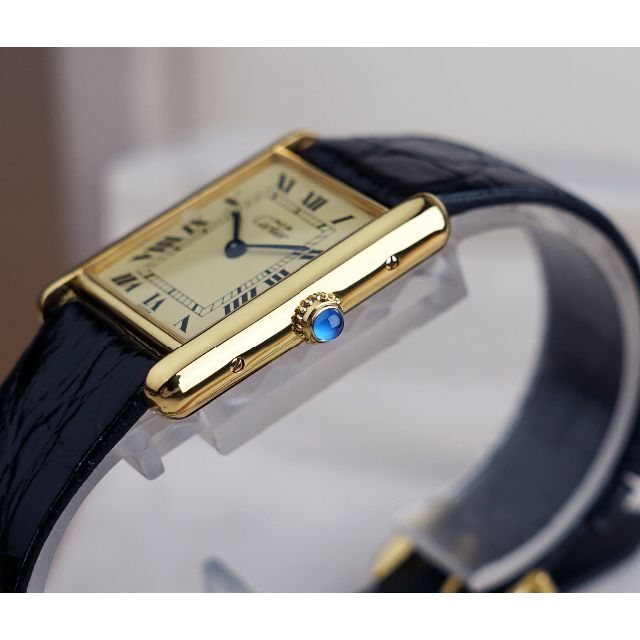 美品 カルティエ マスト タンク アイボリー ローマン LM Cartier