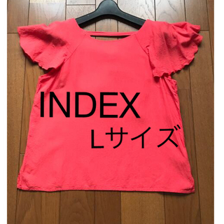 インデックス(INDEX)のかわいい♪ INDEX フリル袖トップス  L(シャツ/ブラウス(半袖/袖なし))
