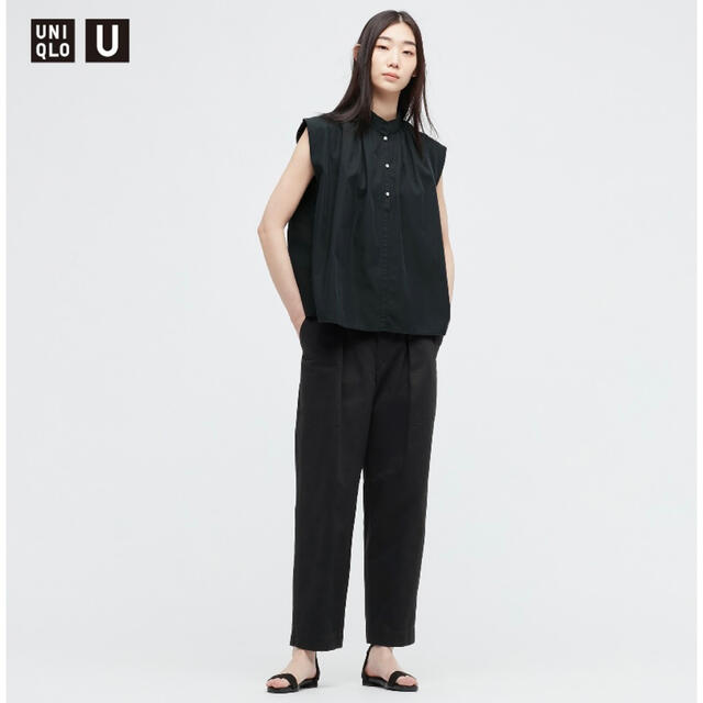 UNIQLO(ユニクロ)のベーカーパンツ　黒　UNIQLO レディースのパンツ(カジュアルパンツ)の商品写真