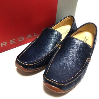 リーガル(REGAL)の超美品   REGAL  23.5  レザースリッポン  シボ革(ローファー/革靴)