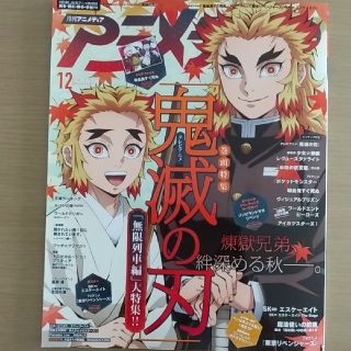 アニメディア12月号　鬼滅の刃特集(アニメ)