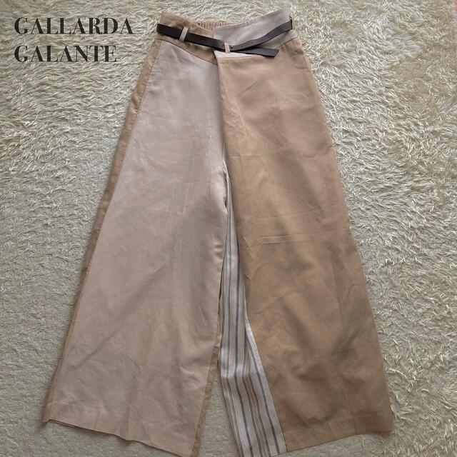 GALLARDA GALANTE(ガリャルダガランテ)のGALLARDA GALANTE コットンリネン ハイウエスト ワイドパンツ レディースのパンツ(カジュアルパンツ)の商品写真